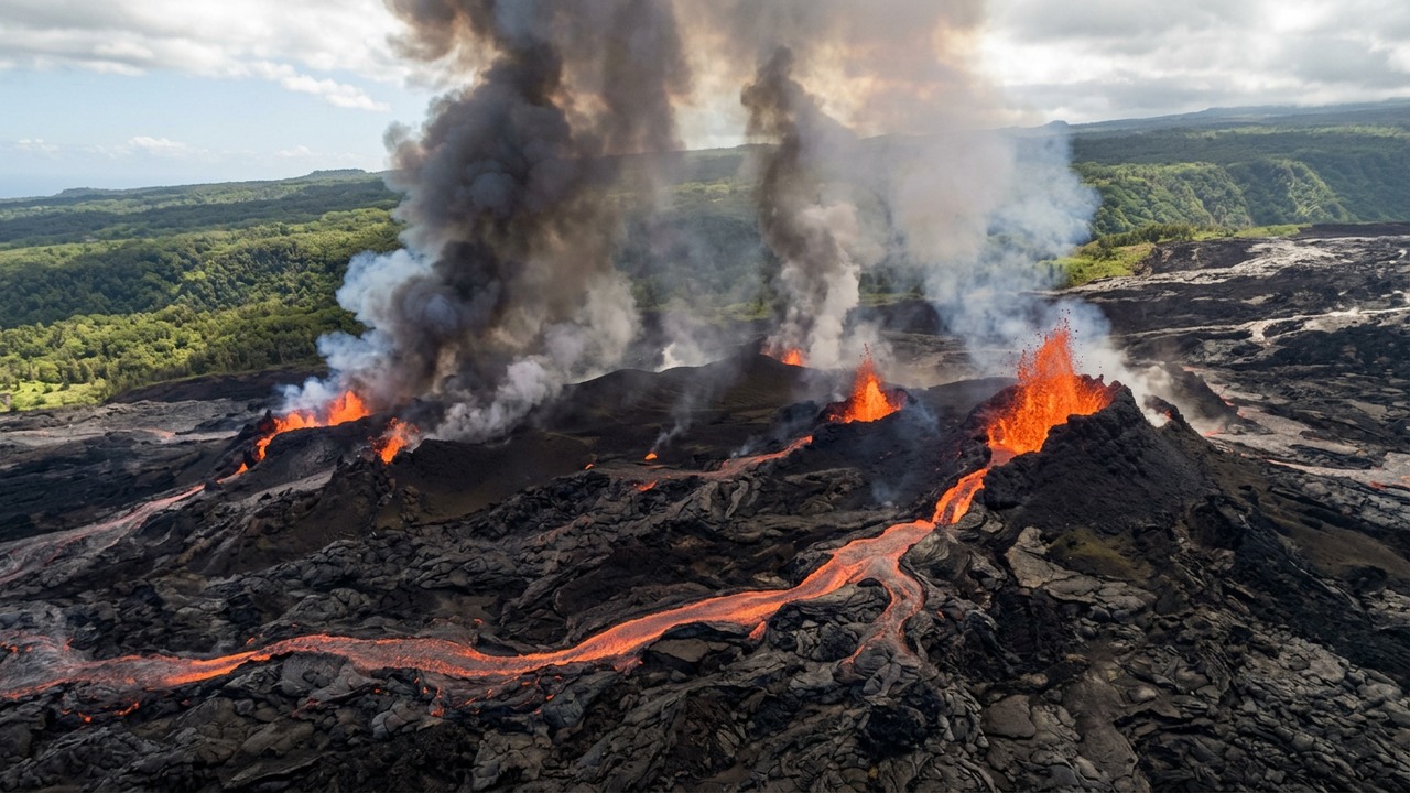 Vulcão Kilauea entra em nova erupção e lança fontes de lava no Havaí