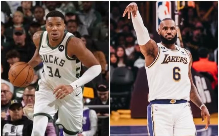 NBA: Giannis Antetokounmpo e LeBron James lideram votação para o All-Star Game