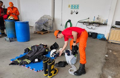 Corpo de Bombeiros faz inspeção de Equipamentos de Proteção Individual