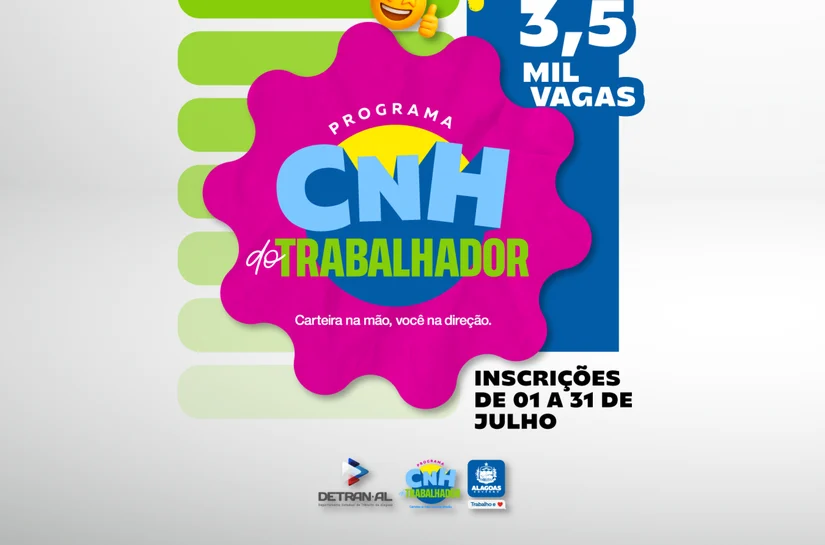 Detran abre inscrições para CNH do Trabalhador a partir de 1º de julho
