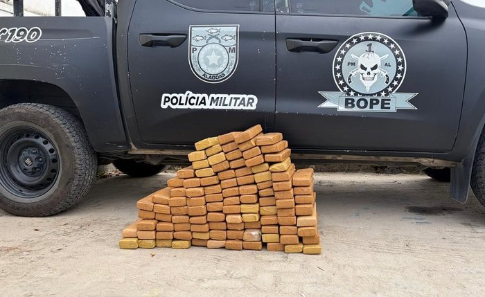 Polícia apreendeu 100 quilos de maconha escondidos em caixas dentro de veículo na Praia do Francês