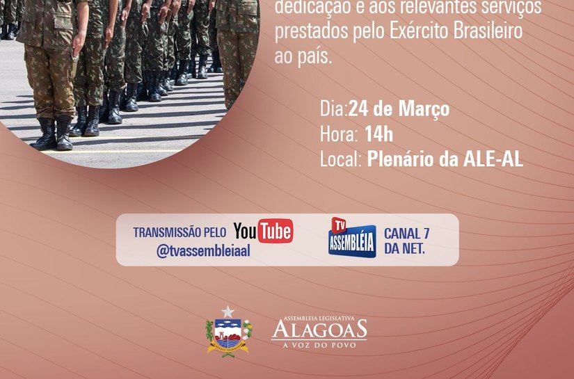 Parlamento da ALE homenageia Exército Brasileiro pelos seus 378 anos