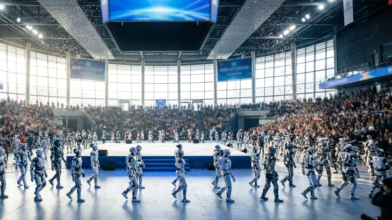 Abertura impressionante dos Segundos Jogos Mundiais de Robôs Humanoides em Pequim