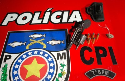 Polícia Militar apreende arma de fogo ao atender ocorrência em Olho d’Água das Flores