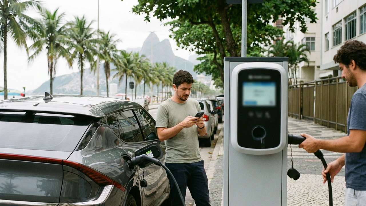 Aplicativo reúne postos de recarga elétrica de carros no Rio e oferece descontos de até 20%