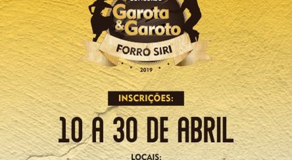 INSCRIÇÃO DO GAROTA E GAROTO FORRÓ SIRI