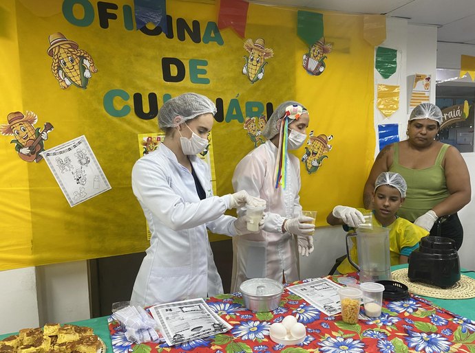 HGE promove Oficina de Culinária Junina para as crianças internadas na Pediatria