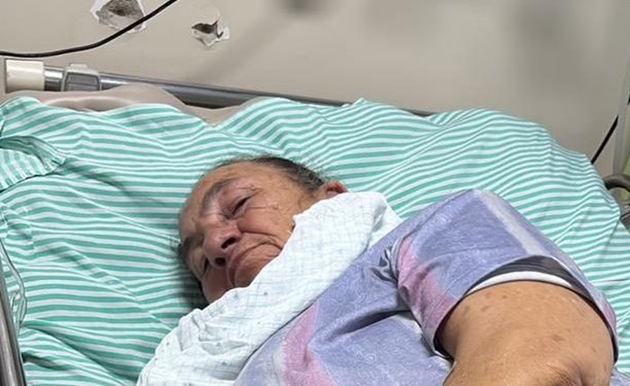 Dona Maria José, de 79 anos, com várias comorbidades, passou mal com a invasão nas suas terras