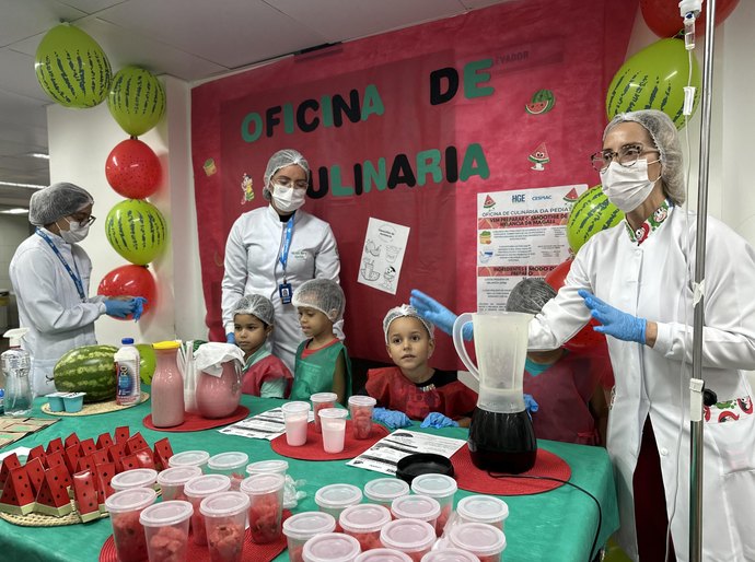 Hospiptal Geral do Estado promove Oficina de Culinária na Pediatria