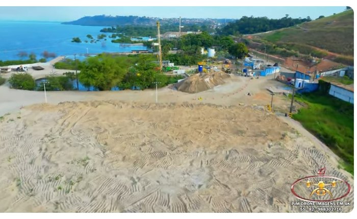 Antigo campo do CSA em registro feito por drone na terça, dia 15