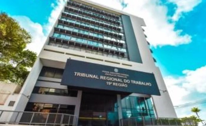 Tribunal Regional do Trabalho da 19ª Região (TRT/AL) está localizado em Maceió 
