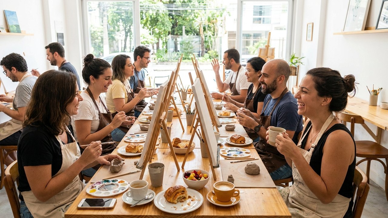 Lojas do Rio apostam em brunch  durante aulas de pintura e cerâmica, regadas a uma boa conversa