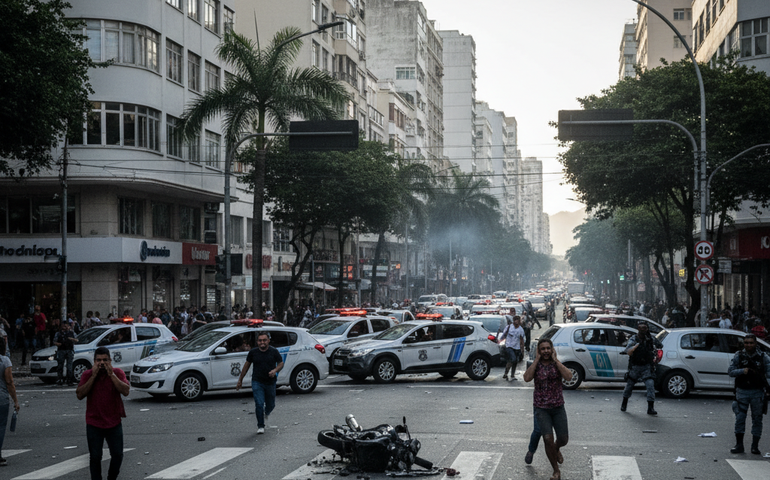 Perseguição policial e disparos assustam moradores em Copacabana