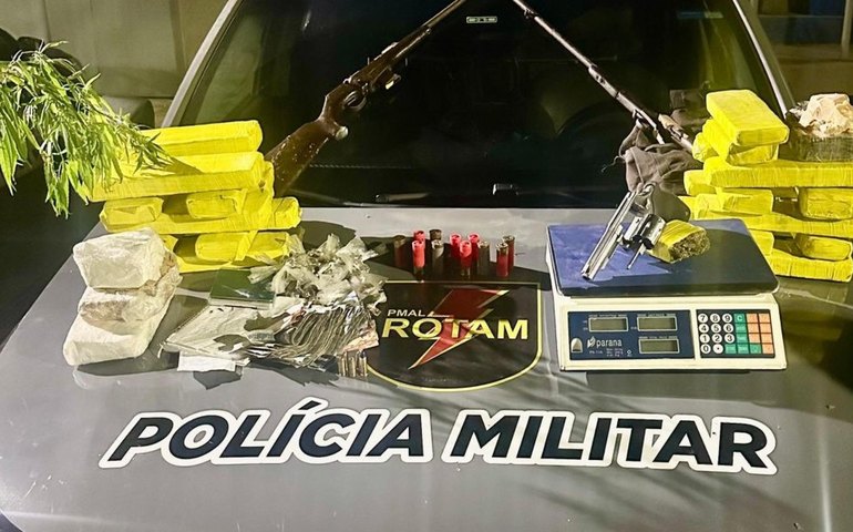 PM apreende drogas, armas e prende homens apontados como autores de atentado em Coruripe