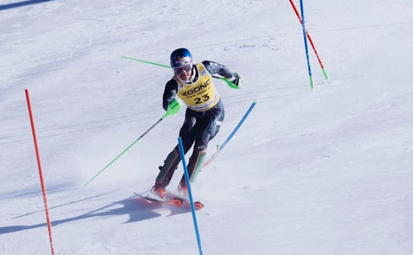 Lucas Pinheiro Braathen erra e não completa o slalom gigante na Copa do Mundo de esqui alpino