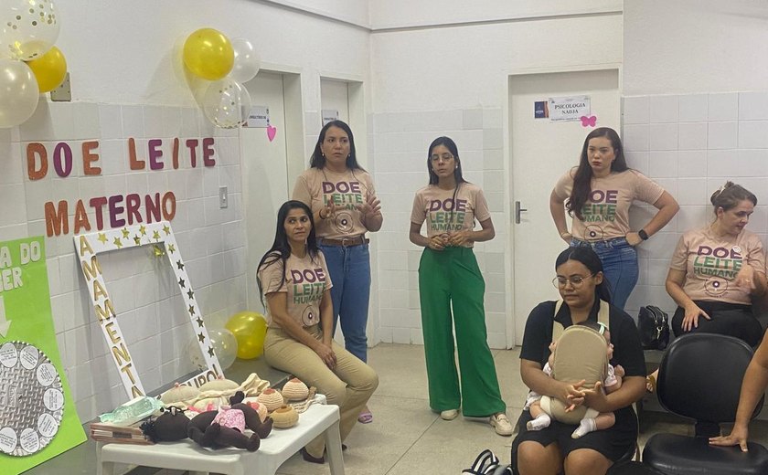 Ação mobiliza mulheres para doação de leite materno, em Maceió