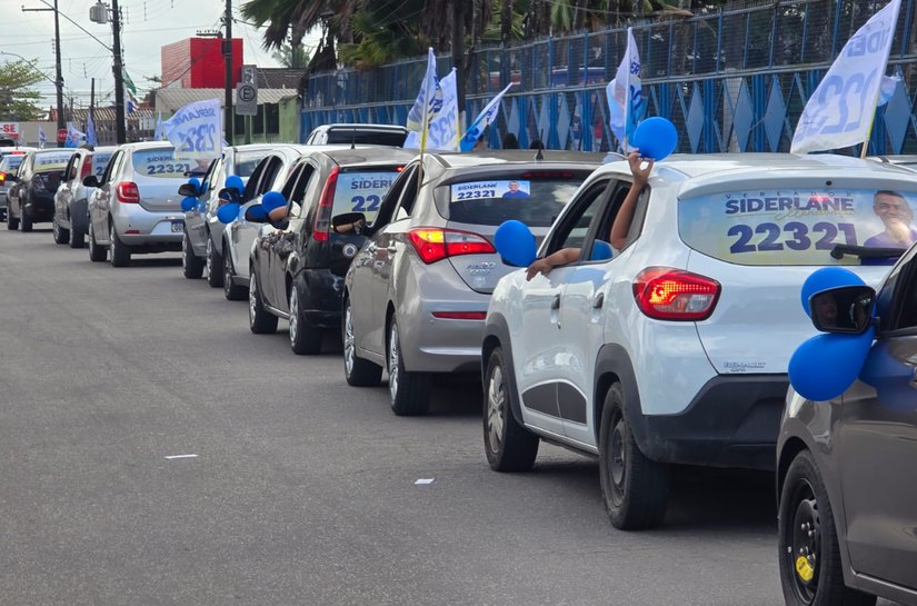 Siderlane Mendonça inicia campanha com carreata, no Benedito Bentes