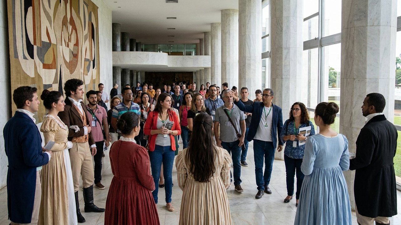 Projeto une teatro e visita guiada para celebrar 200 anos do Congresso