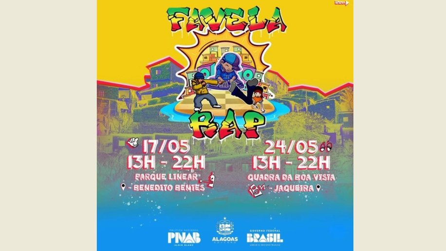 Festival Favela Rap leva rima, arte e cultura periférica às ruas de Maceió