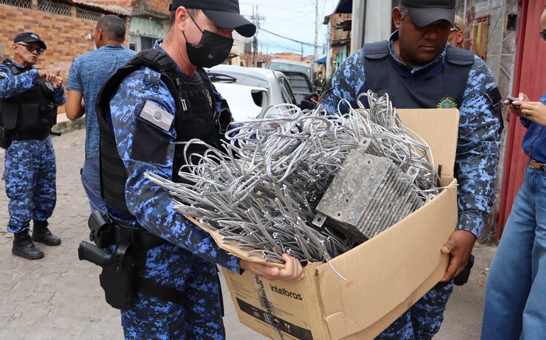Segurança Cidadã realiza operação contra receptação de fios roubados da rede elétrica