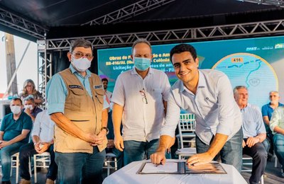 Emendas de JHC garante conclusão das obras da BR-416, que liga Ibateguara a Colônia 