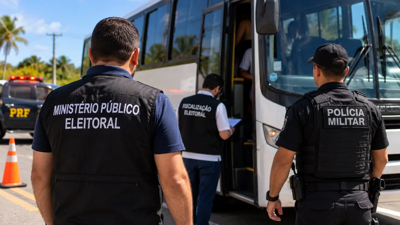 Ministério Público apreende ônibus não cadastrado para transporte de eleitores em Paripueira