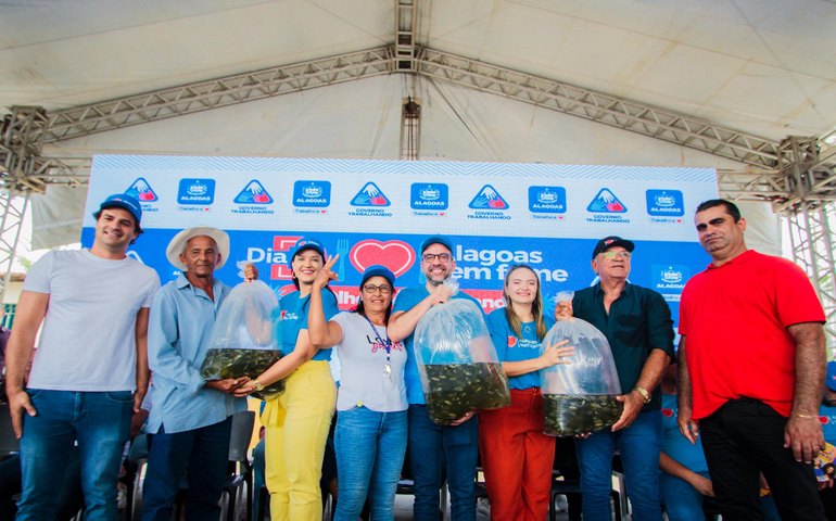 Agricultura distribui 20 mil alevinos no Dia D do Programa Alagoas Sem Fome