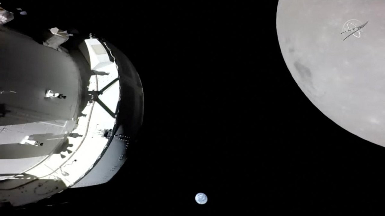 Cápsula Órion sobrevoa Lua com sucesso e inicia seu retorno à Terra