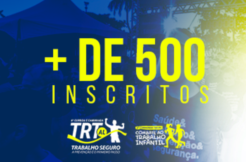 Mais de 500 atletas já correram para se inscrever na 6ª Corrida e Caminhada TRT/AL Trabalho Seguro