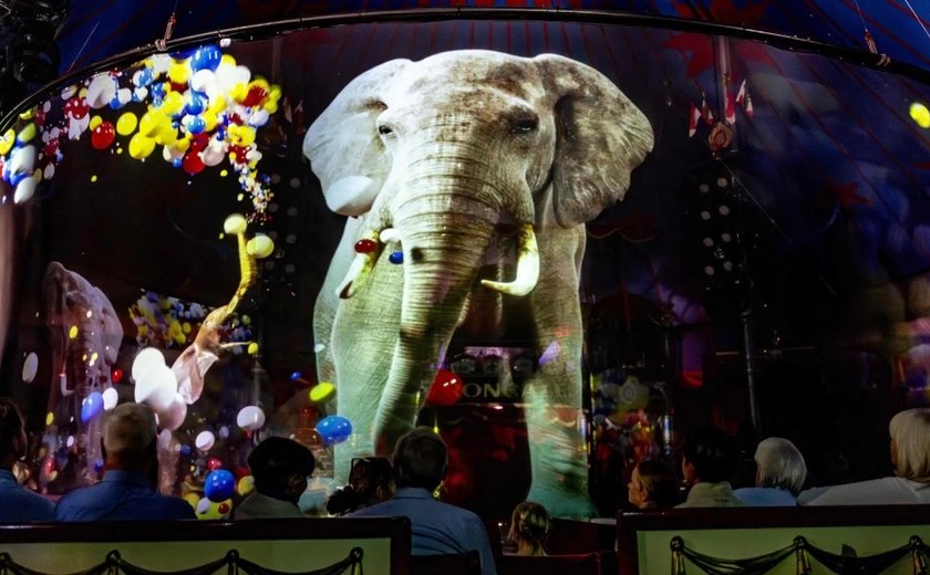 Circo alemão substitui animais por hologramas; fotos