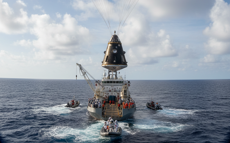 Missão da Nasa inicia retorno antecipado à Terra após complicação de saúde de astronauta