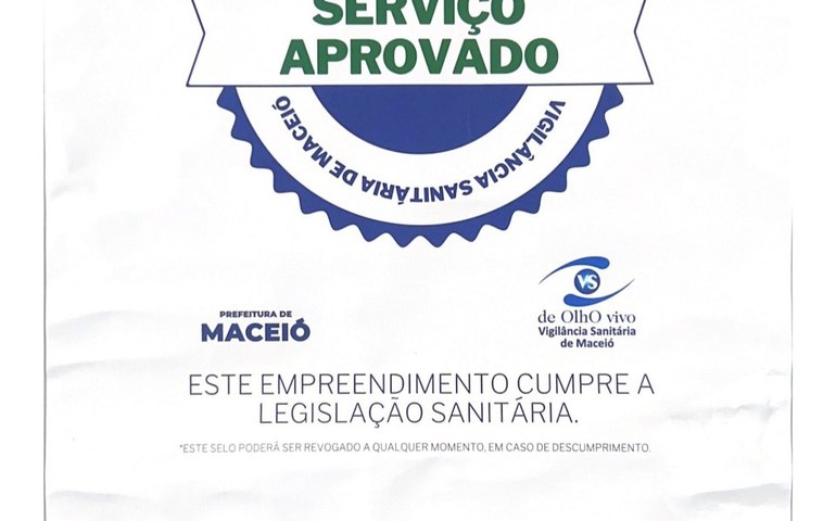 Saiba como solicitar o selo 'Serviço Aprovado' pela Vigilância Sanitária