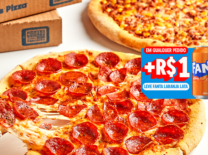 Domino’s adiciona Fanta Laranja ao pedido por +R$1