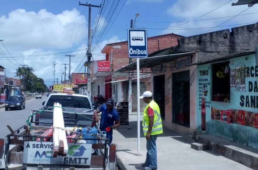Nova sinalização beneficia usuários do transporte público em Maceió
