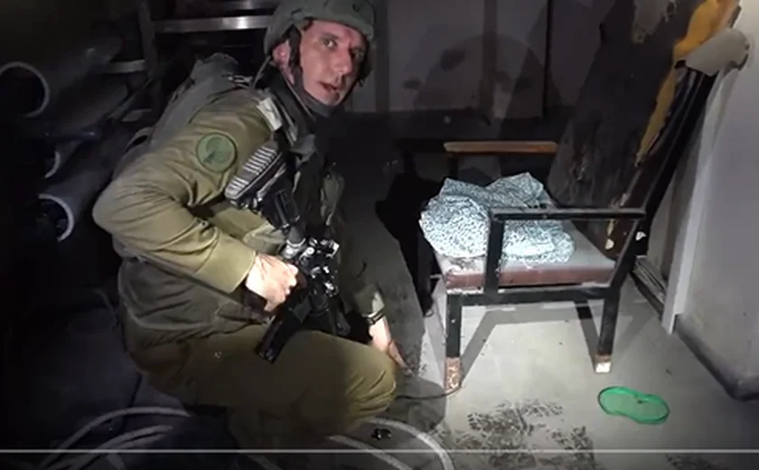 Israel divulga vídeo que flagraria chefe do Hamas em túnel em Gaza três dias após ataque terrorista