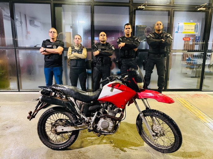 Moto com registro de roubo/furto é recuperada pelo Pelopes com apoio da SMTT de Delmiro