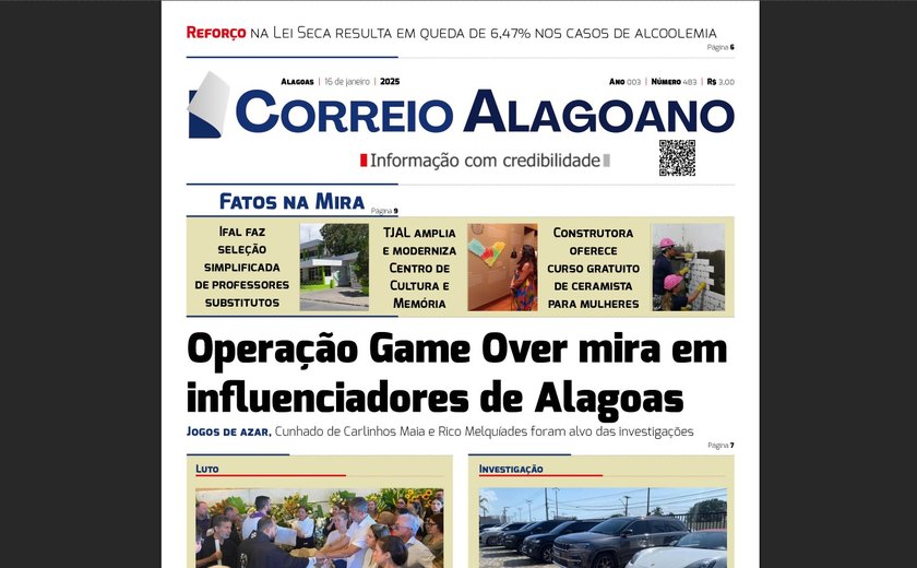 Operação Game Over mira em influenciadores de Alagoas