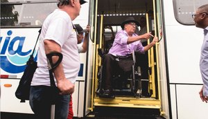 LEONEL AQUINO CADEIRANTE ÔNIBUS / Foto: Arquivo pessoal