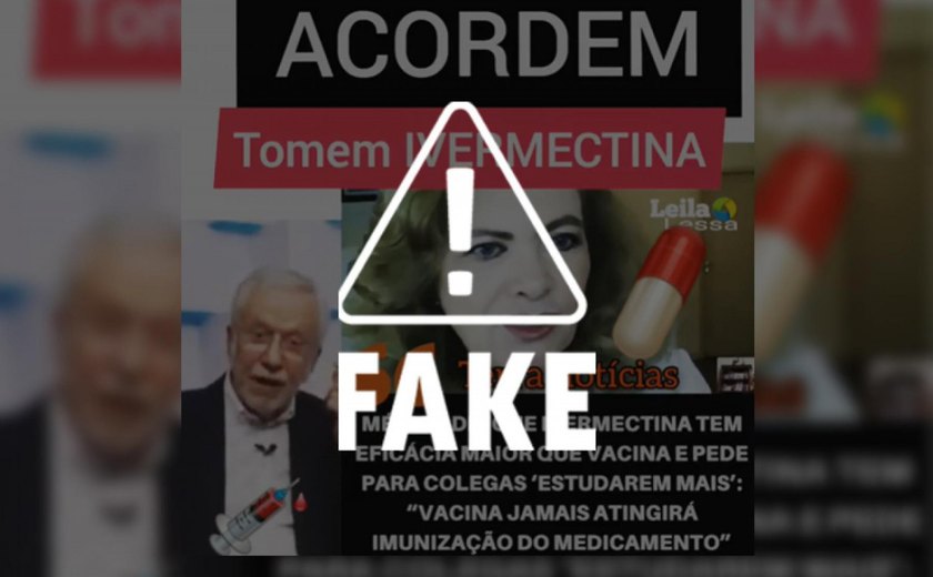 É falso que ivermectina seria mais eficaz que vacina