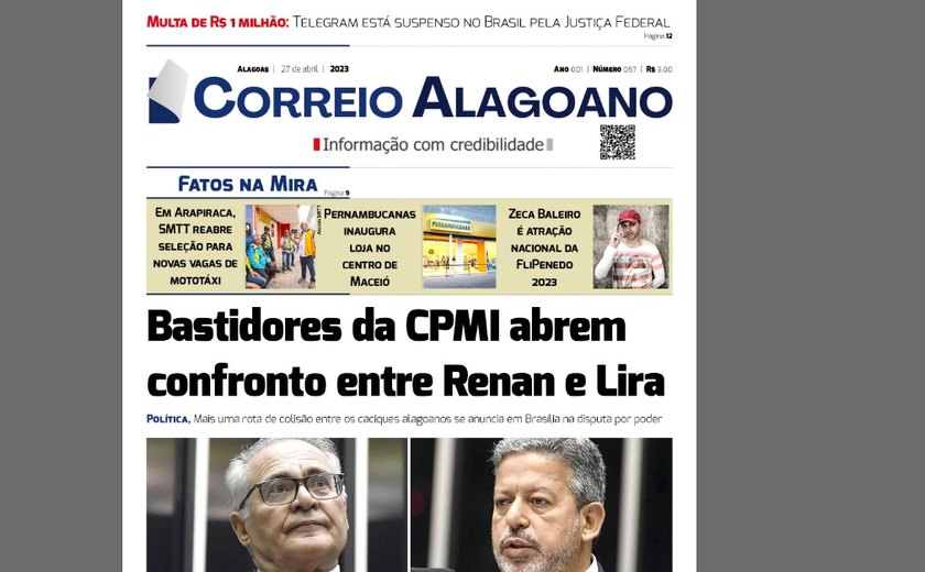 Bastidores da CPMI abrem confronto entre Renan e Lira