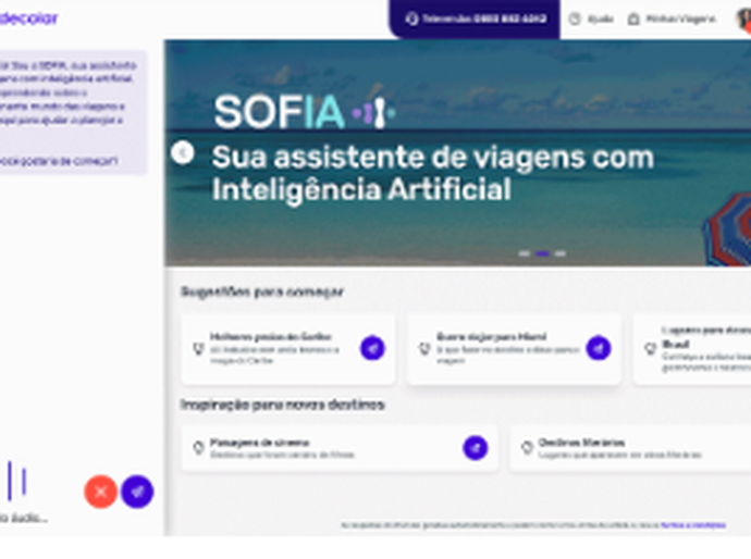 Decolar lança Sofia por voz: assistente virtual agora também atende chamadas telefônicas