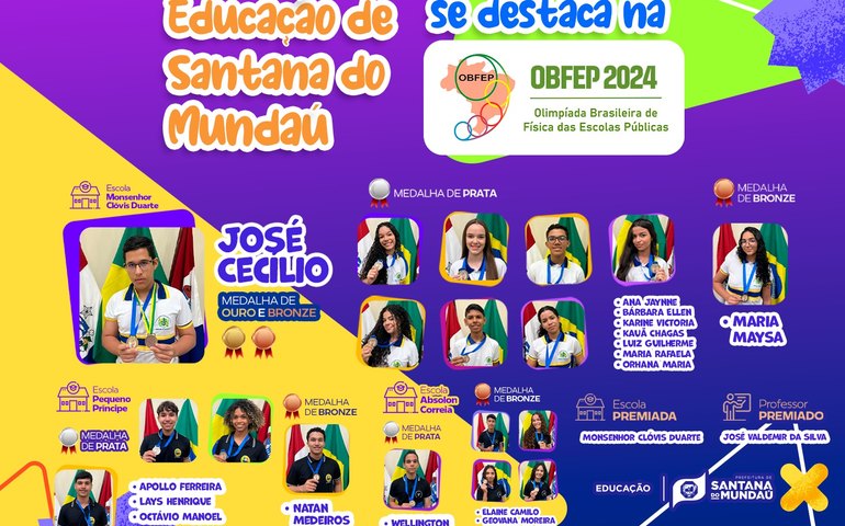 Educação de Santana do Mundaú é destaque na OBFEP - Olimpíada Brasileira de Física das Escolas Públicas