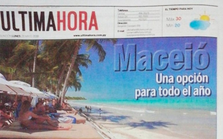 Imprensa paraguaia dá espaço às belezas naturais de Alagoas