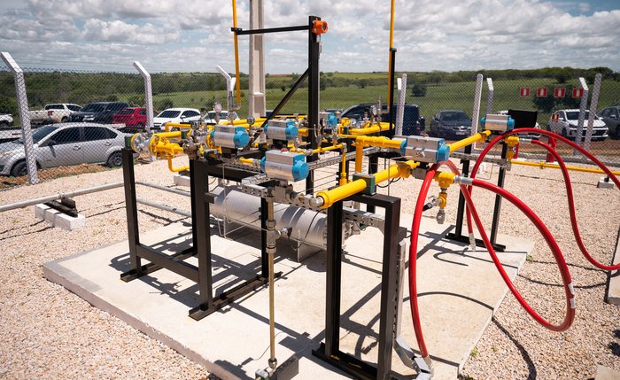 Estação de Descompressão de Gás Natural Comprimido (GNC) foi inaugurada nesta quinta-feira, 9