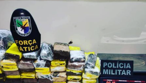 Mais de 22 quilos de maconha são apreendidos pela polícia em Nossa Senhora do Socorro / Foto: Divulgação/PM