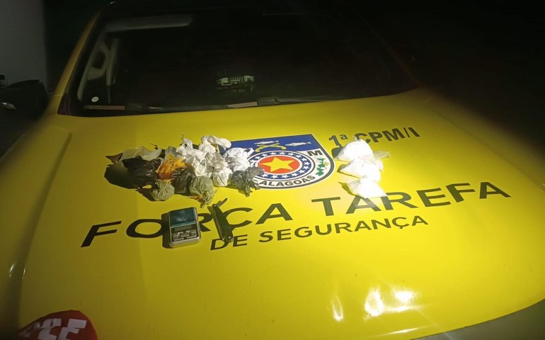 Polícia Militar apreende revólver e quase um quilo de drogas no Agreste de Alagoas