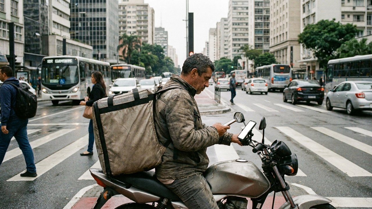 Só 1 em cada 5 motociclistas de app contribui para a Previdência