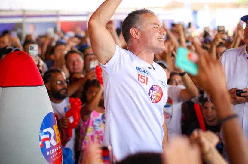 Renan Filho lidera intenções de voto para o governo com 41,25%, diz pesquisa Falpe