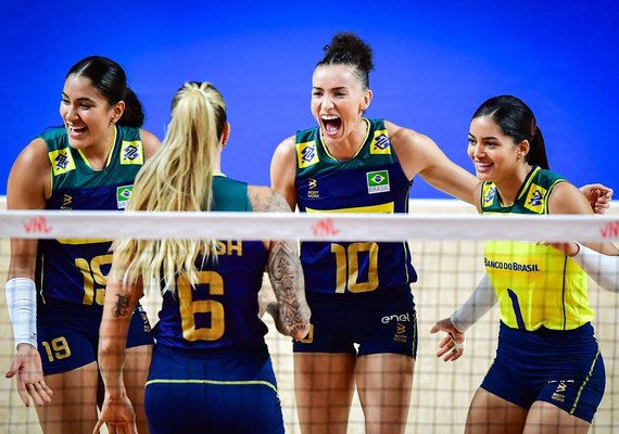 Invicto, Brasil atropela Bulgária na Liga das Nações Feminina de Vôlei