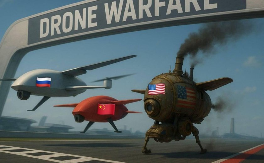 EUA enfrentam atraso crítico frente à Rússia e China na guerra de drones, alertam especialistas